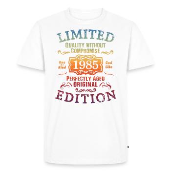 Anniversaire 1985 Édition Limitée Cadeau Occasion Cool - T-shirt Premium bio Homme - blanc - Devant - Nico (187cm)