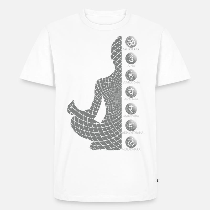 Sieben Chakras - Männer Premium Bio T-Shirt - Weiß