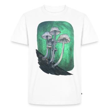 Champignons métalliques - T-shirt Premium bio Homme - blanc - Devant - Nico (187cm)