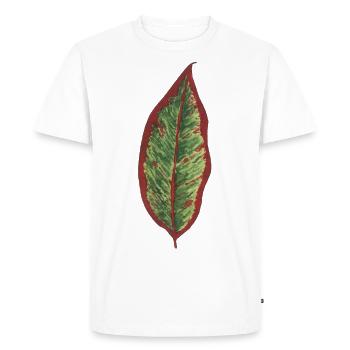 Philodendron feuille plantlover plantes botaniques - T-shirt Premium bio Homme - blanc - Devant - Nico (187cm)