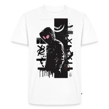 S. Man Graffiti Design by ART8NS Art ON Streetwear - Men's Premium Organic T-Shirt - white - Front - Nico (187cm)