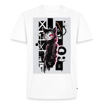 Graffiti de chat Design par ART8NS Art ON Streetwear - T-shirt Premium bio Homme - blanc - Devant - Nico (187cm)