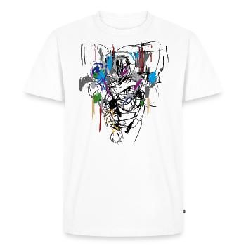 Abstract Art - Men's Premium Organic T-Shirt - white - Front - Nico (187cm)