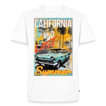 California by ART8NS - Art ON Streetwear - Men's Premium Organic T-Shirt - white - Front - Nico (187cm)