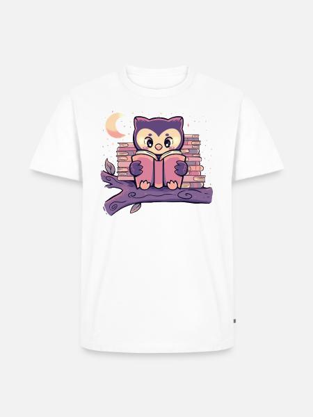 Reading OWL Night - Men's Premium Organic T-Shirt -