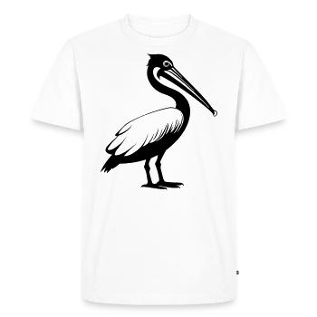 Pelikan - Herre Premium økologisk T-shirt - hvid - Foran - Nico (187cm)