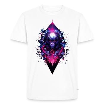 Mera Street Art Monkey Eleven - Men's Premium Organic T-Shirt - white - Front - Nico (187cm)