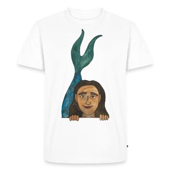 Sirène Sirène Sauver les poissons de mer - T-shirt Premium bio Homme - blanc - Devant - Nico (187cm)