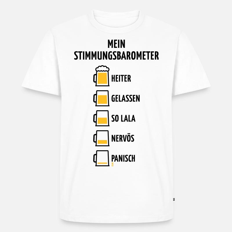 Mein Stimmungsbarometer (Bier / V1 / POS) - Männer Premium Bio T-Shirt - Weiß