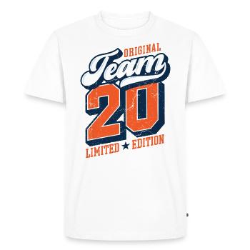 Original Team 20 - Limited Edition - Men's Premium Organic T-Shirt - white - Front - Nico (187cm)