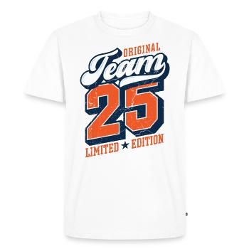 Original Team 25 - Limited Edition - Men's Premium Organic T-Shirt - white - Front - Nico (187cm)