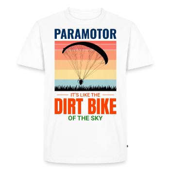 Pilote de paramoteur Paramoteur Dirt Bike Parapente - T-shirt Premium bio Homme - blanc - Devant - Nico (187cm)