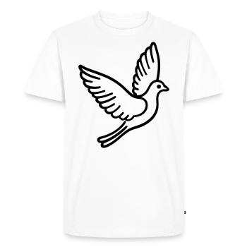 Colombe - T-shirt Premium bio Homme - blanc - Devant - Nico (187cm)