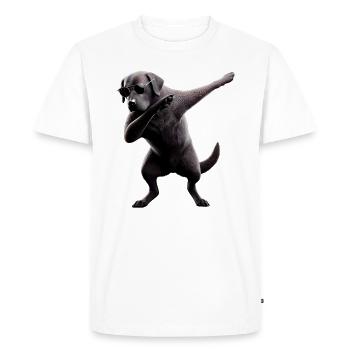 Dabbing Dogs Animal Lover Dab Labrador Retriever - T-shirt Premium bio Homme - blanc - Devant - Nico (187cm)