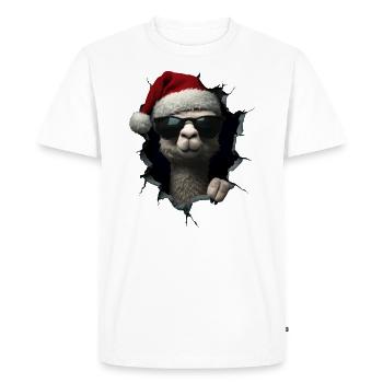 Alpaga éleveur Lama Noël Alpaga - T-shirt Premium bio Homme - blanc - Devant - Nico (187cm)