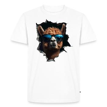 Funny Alpaca Alpaca Lover Cute Zoo Animals - Men's Premium Organic T-Shirt - white - Front - Nico (187cm)