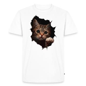 Funny Cats Cat Owner Cute Cat Pet - Men's Premium Organic T-Shirt - white - Front - Nico (187cm)