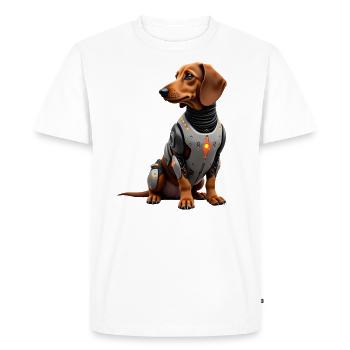 Funny Robot Dog Cyborg Animal AI Dog Robot - Men's Premium Organic T-Shirt - white - Front - Nico (187cm)
