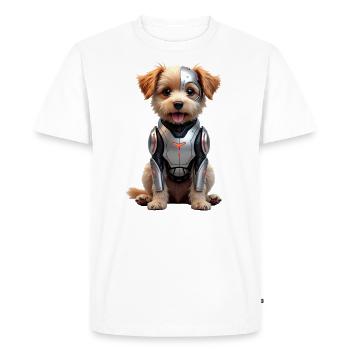 Funny Robot Dog Cyborg Animal AI Dog Robot - Men's Premium Organic T-Shirt - white - Front - Nico (187cm)