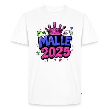 Tourisme Malle 2025 Majorque - T-shirt Premium bio Homme - blanc - Devant - Nico (187cm)