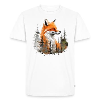 Fox Lover Woodland Flowers Art Foxes Cute Fox - Men's Premium Organic T-Shirt - white - Front - Nico (187cm)