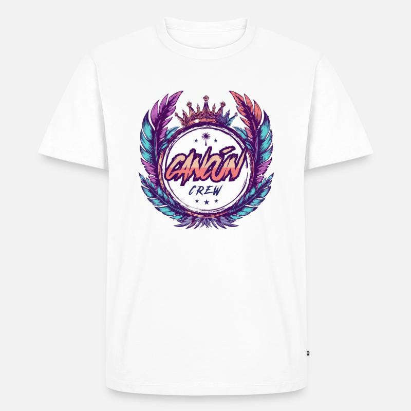 Cancun Crew Bunt - Männer Premium Bio T-Shirt - Weiß