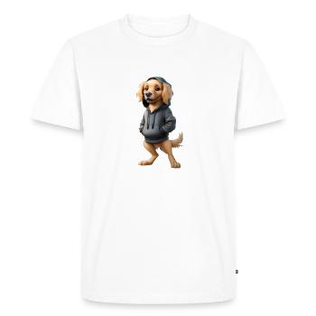 Funny Dog Saying Animal Lover Funny Dog Dog - Men's Premium Organic T-Shirt - white - Front - Nico (187cm)