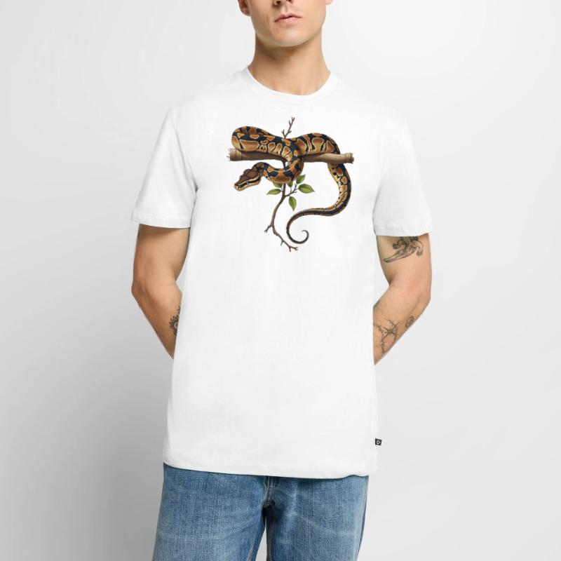 Roi Python Serpents Amoureux Terrarium Python T-shirt Premium bio Homme
