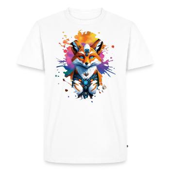 Drôle Renard Renard Art Animal Nature Animaux Animaux Sauvages - T-shirt Premium bio Homme - blanc - Devant - Nico (187cm)