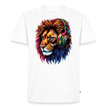 Lion Lover Faune Safari Art Lion Coloré - T-shirt Premium bio Homme - blanc - Devant - Nico (187cm)