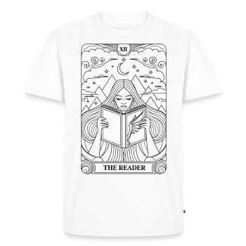 Tarot - Le Lecteur - T-shirt Premium bio Homme - blanc - Devant - Nico (187cm)