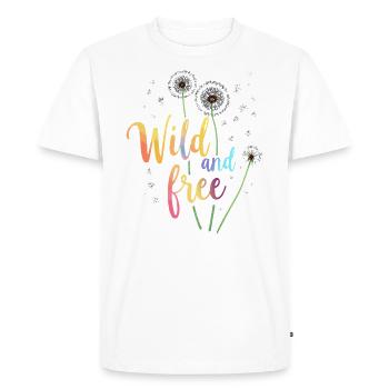 Dandelion Dandelion Lover Floral Floral - T-shirt Premium bio Homme - blanc - Devant - Nico (187cm)