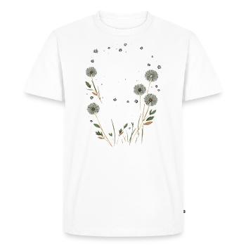 Dandelion Dandelion Lover Floral Floral - T-shirt Premium bio Homme - blanc - Devant - Nico (187cm)