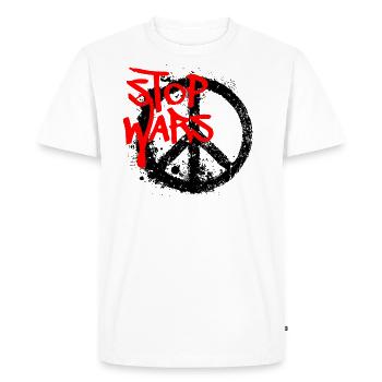Paix - T-shirt Premium bio Homme - blanc - Devant - Nico (187cm)