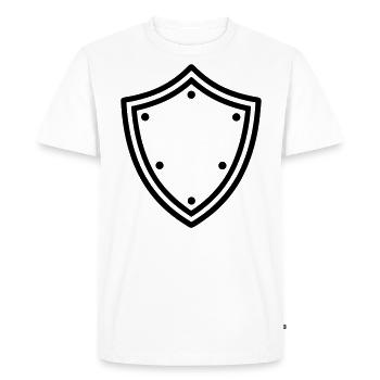 bouclier - T-shirt Premium bio Homme - blanc - Devant - Nico (187cm)