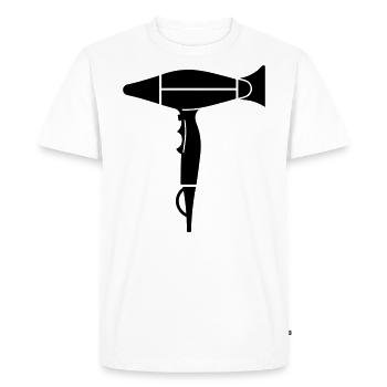Seche cheveux - T-shirt Premium bio Homme - blanc - Devant - Nico (187cm)