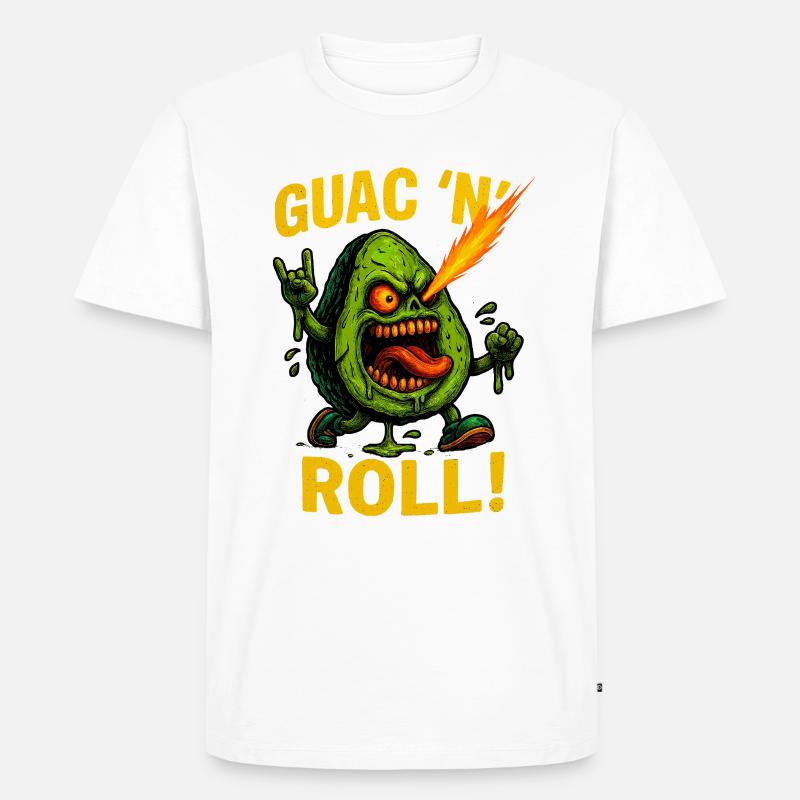 Guac ’n’ Roll - Männer Premium Bio T-Shirt - Weiß