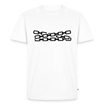 Chain - Men's Premium Organic T-Shirt - white - Front - Nico (187cm)