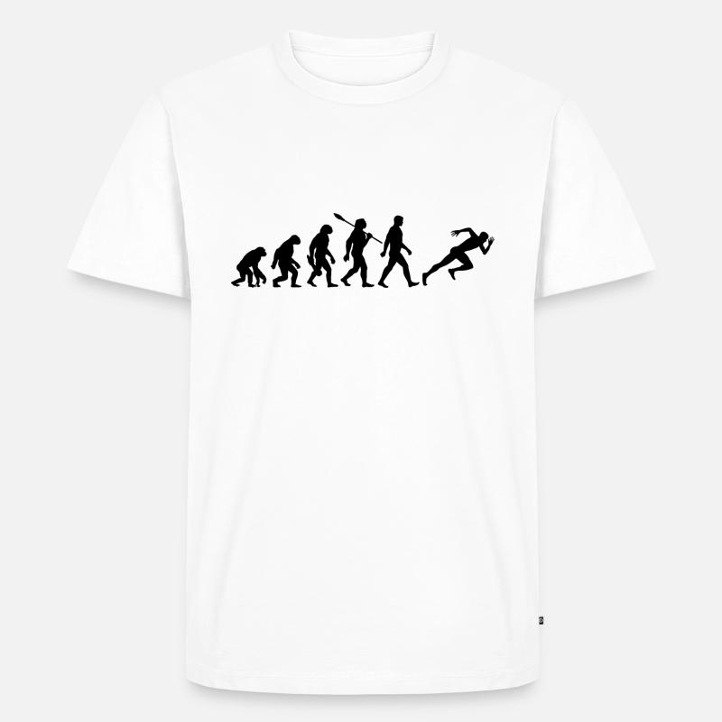 Evolution Sprinter - Athlétisme - T-shirt Premium bio Homme - blanc