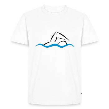 schwimmen - Men's Premium Organic T-Shirt - white - Front - Nico (187cm)
