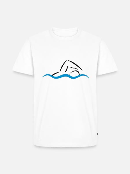schwimmen - Men's Premium Organic T-Shirt - white