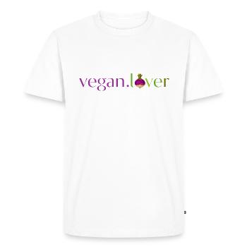 Vegan lover turnip - Men's Premium Organic T-Shirt - white - Front - Nico (187cm)