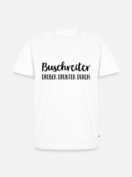 Buschreiter - Männer Premium Bio T-Shirt - Weiß