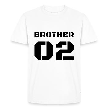 Second Brother Brother Brother 02 - Men's Premium Organic T-Shirt - white - Front - Nico (187cm)