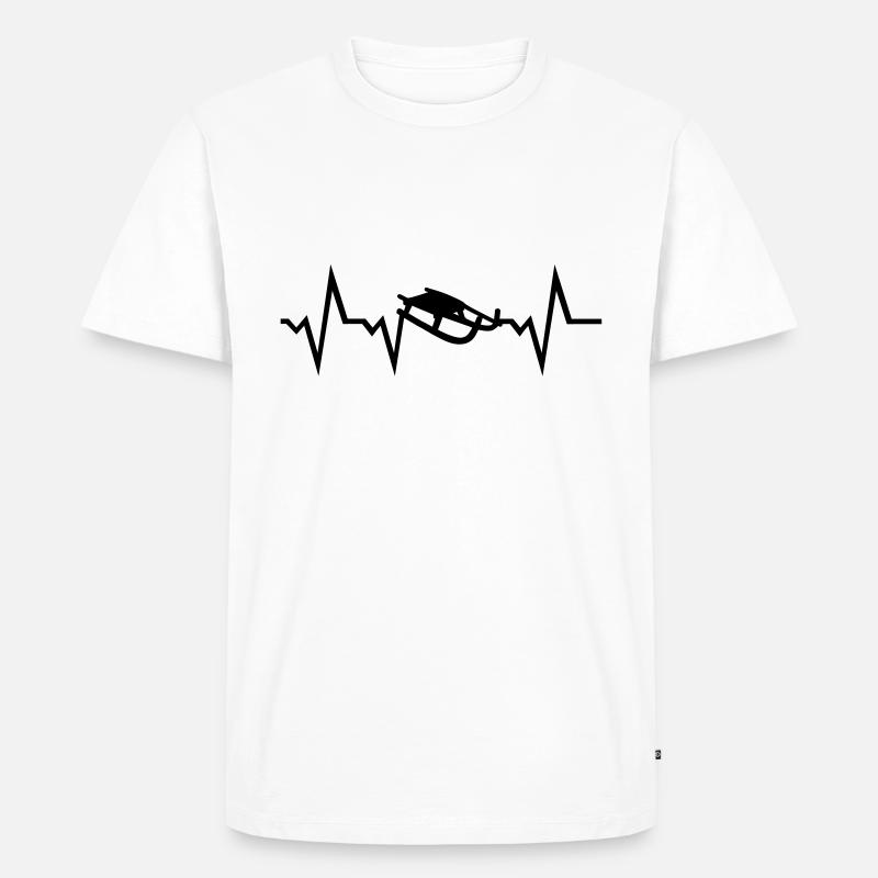 Sledge, Sled & Heartbeat - T-shirt Premium bio Homme - blanc