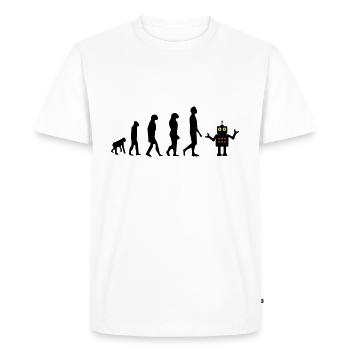 Evolution robot future AI AI - Men's Premium Organic T-Shirt - white - Front - Nico (187cm)