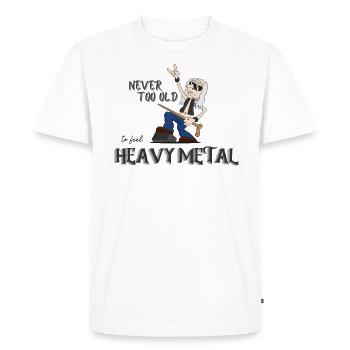 Métal oldie - T-shirt Premium bio Homme - blanc - Devant - Nico (187cm)