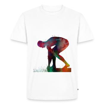 Swimmer sport art #swimmer #sport - Men's Premium Organic T-Shirt - white - Front - Nico (187cm)