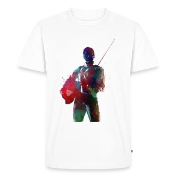fencing sport art #fencing #sport - Men's Premium Organic T-Shirt - white - Front - Nico (187cm)