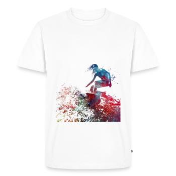 Surfer sport art #surfer #sport - T-shirt Premium bio Homme - blanc - Devant - Nico (187cm)